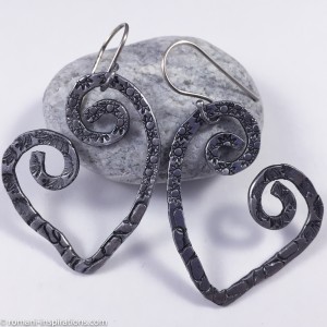 Imperfect Hearts Swirl Earrings (Aluminum)